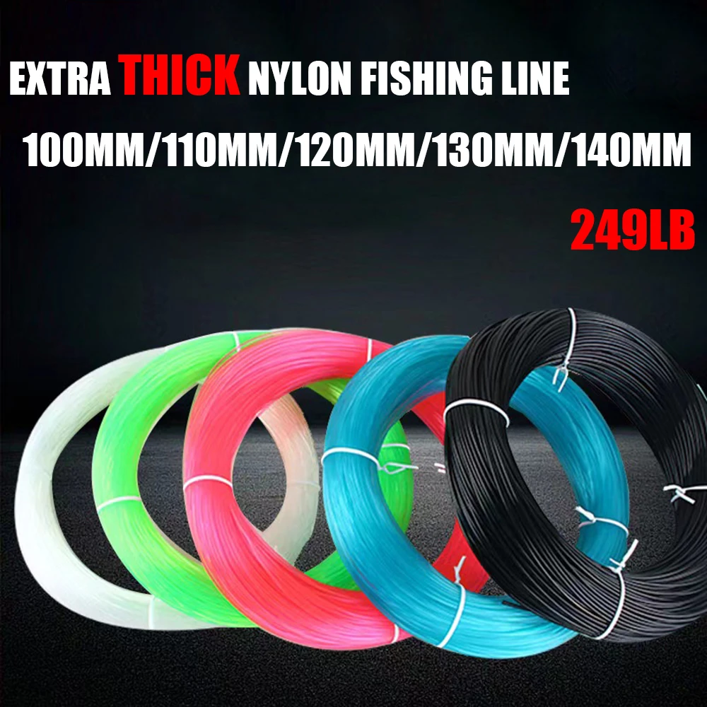 ThornsLine 100M Nylonowa żyłka wędkarska o dużym rozmiarze Bardzo gruba japońska przezroczysta żyłka morska Dia 140mm 249LB Artykuły wędkarskie Pesca
