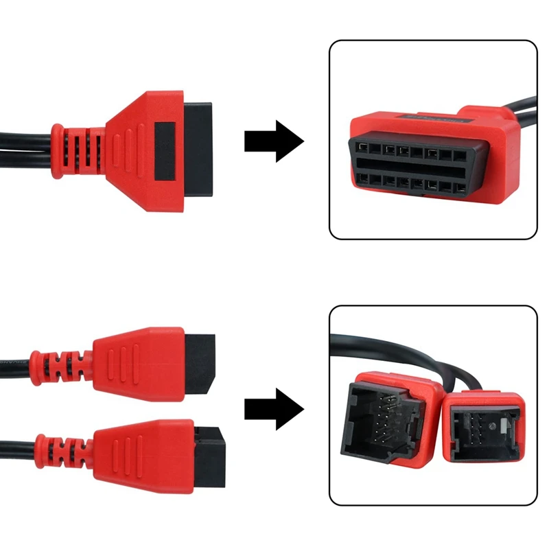 12 + 8 Connector Adapter Voor Chrysler Voor Autel Ds808 Maxisys 906 908 Pro Elite Voor Lancering X431