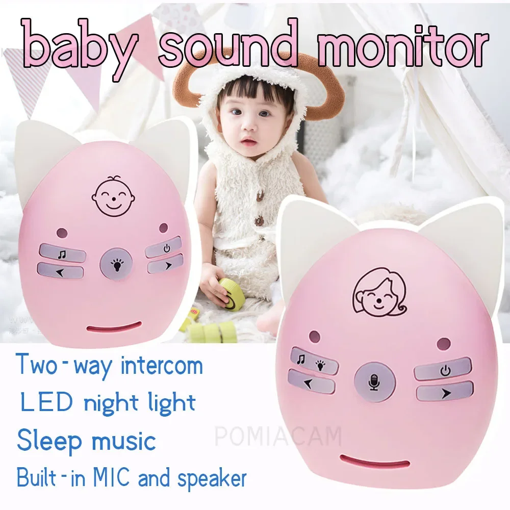 

2.4GHz Wireless Baby Cry Detector Portable Digital Audio Baby Monitor Sensitive Transmission Two Way Talk Crystal Clear Cry V30