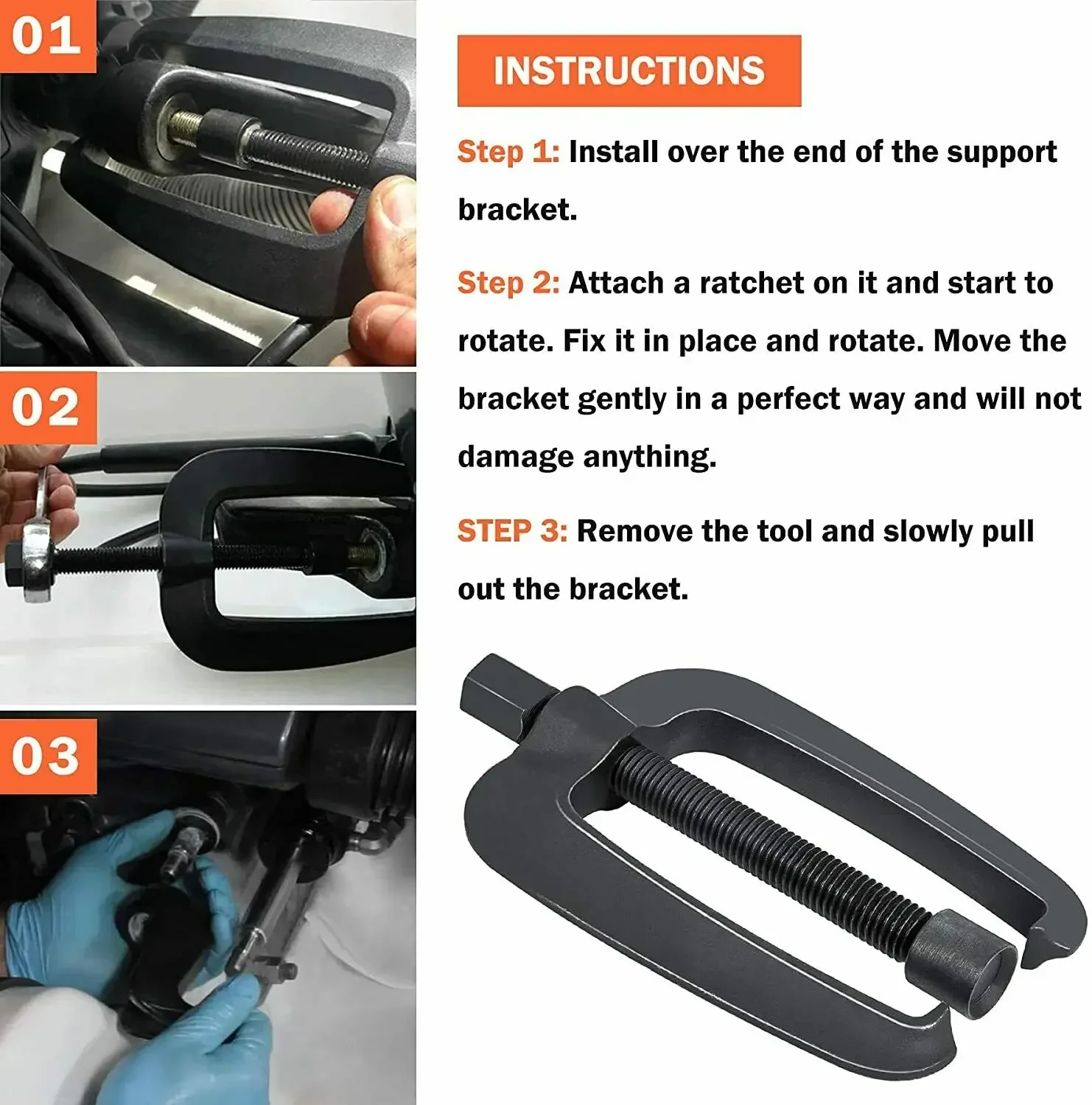 Picture 3: Chuang Qian Boat Hydraulic Steering Support Bracket Puller Removal Tool for Seastar Uflex Yacht Tools Used to remove SeaStar
