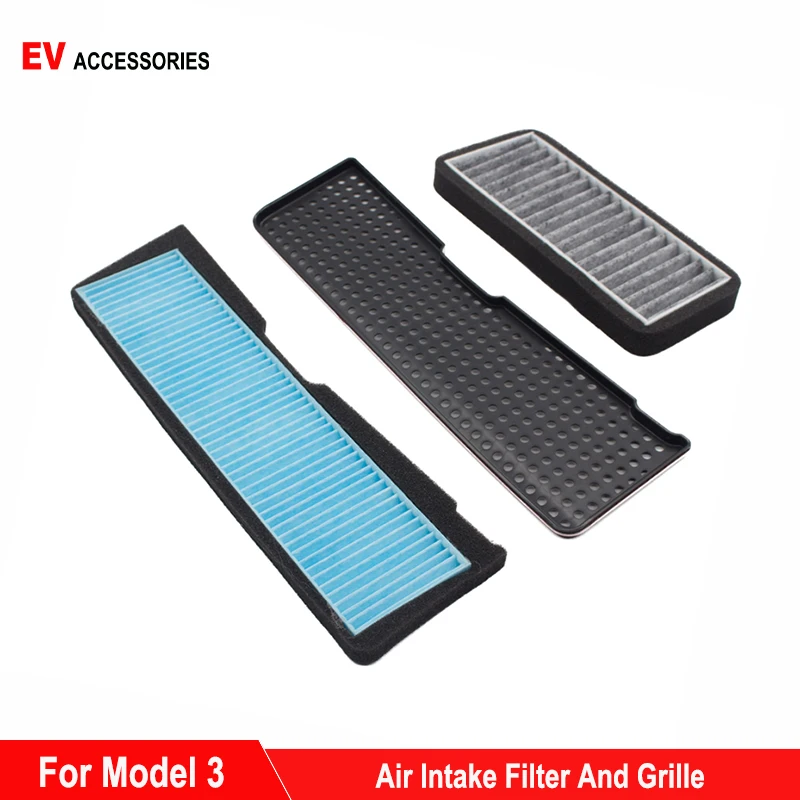 Car Air Intake For 2017-2022 Tesla Model 3Air Inlet Protection Air Filter and Grille Accessories