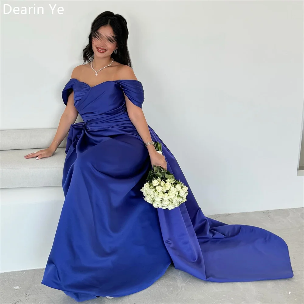 

Customized Evening Gown Prom Dearin Off-the-shoulder Column Floor Length Skirts Bespoke Occasion Dresses Saudi Arabia Formal Dre