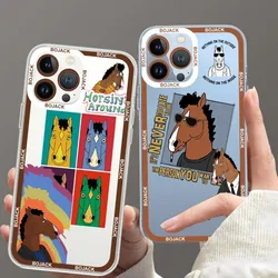 B-BoJacks cartoon H-Horsemans Phone Case For iPhone 11 12 Mini 13 14 15 Pro Max Transparent Shell