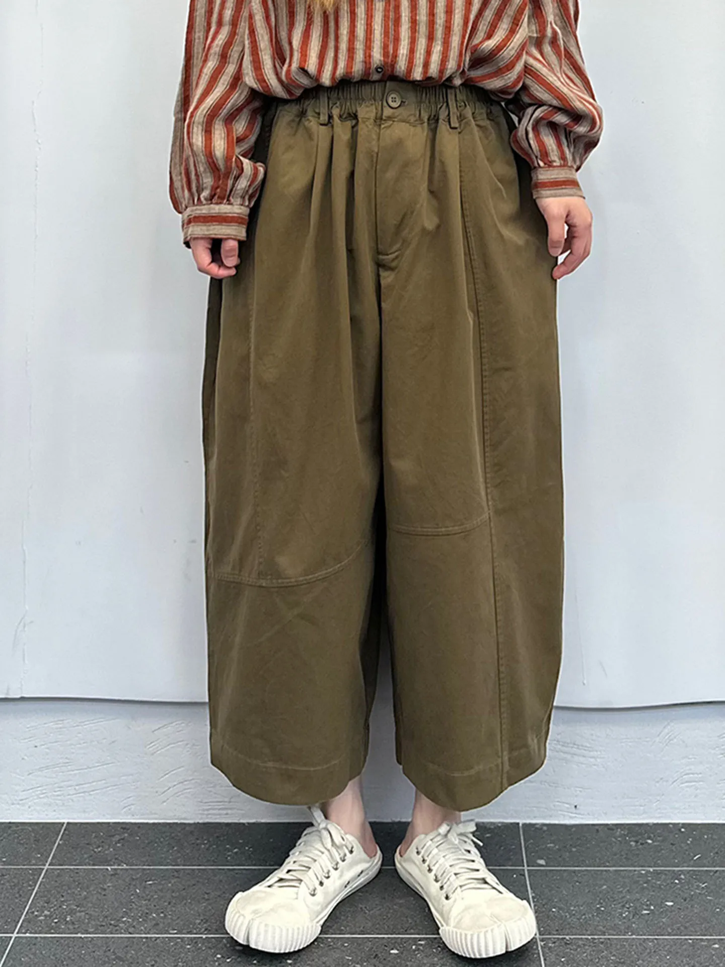 

Весна 2026: Модные повседневные брюки-палаццо из хлопка с эффектом похудения, универсальные, в японском стиле, свободного кроя