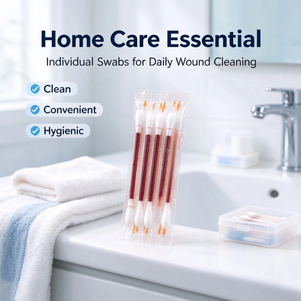 20pcs/100pcs disposable iodine swabs, suitable for travel and outdoor wound care, individually wrapped household essential.