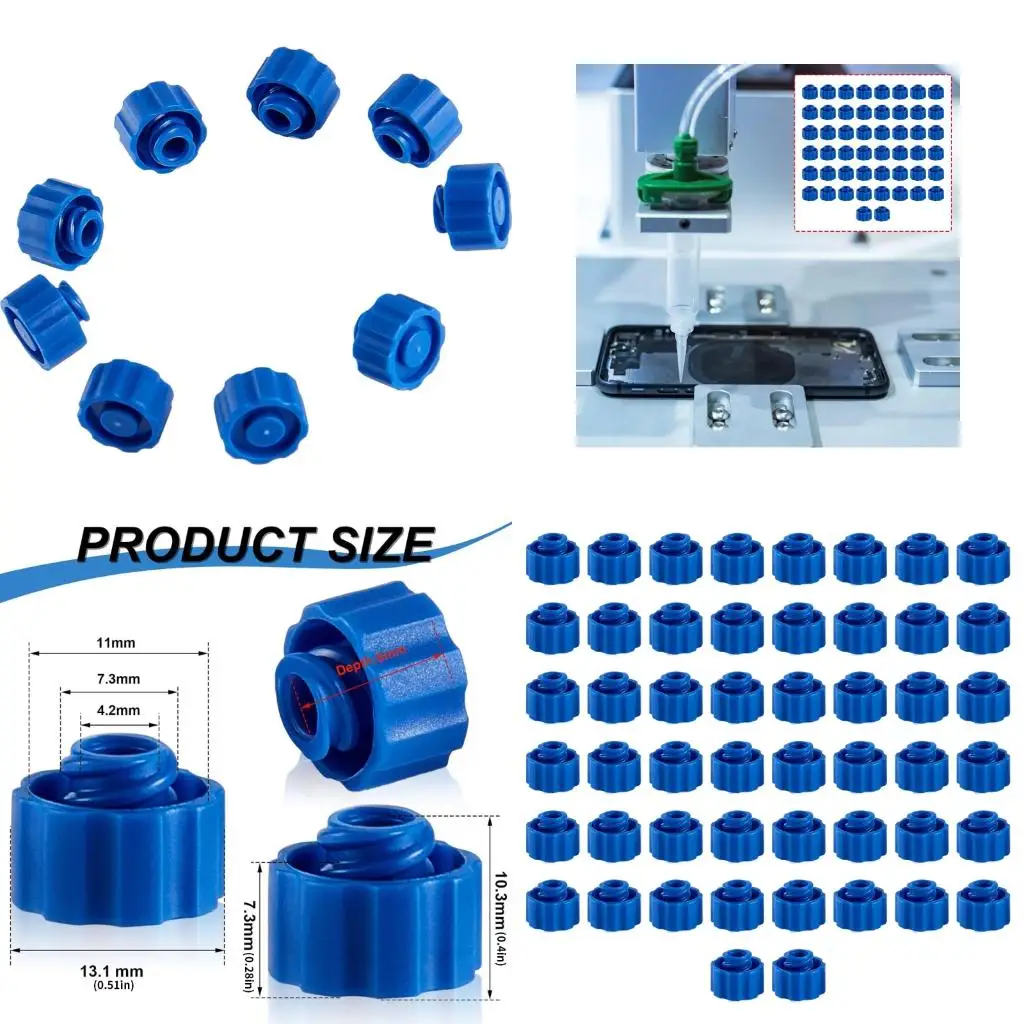 50 Pack High Quality PP Materials Syringes Needle Glues Bottle Sealing Plugs With Precise Fit For Various Applications high
