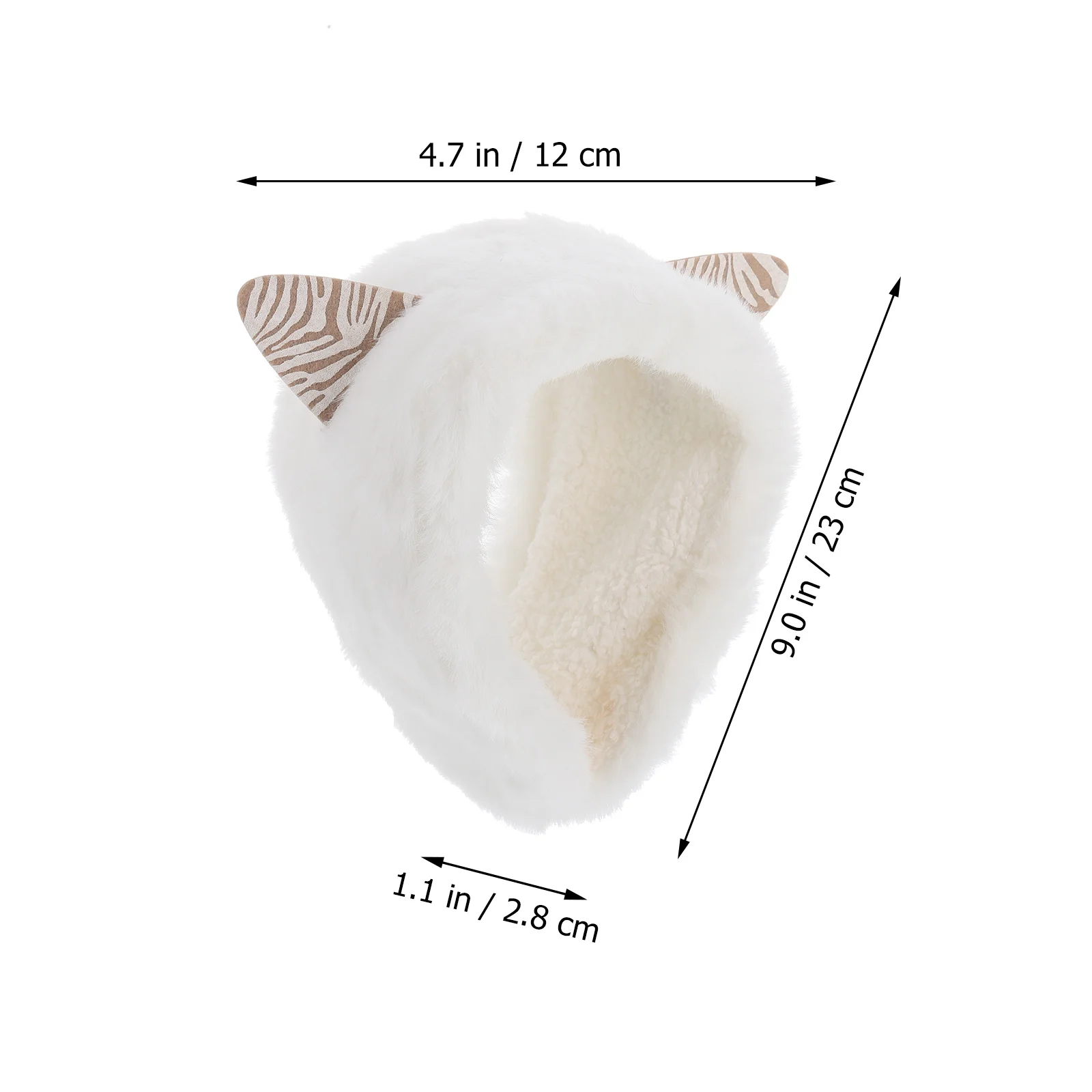 لطيف القط الأذن عقال الشتاء الدافئة غطاء للأذنين مريحة الجلد ودية السلس لينة جميع أنواع الملابس التبعي #4