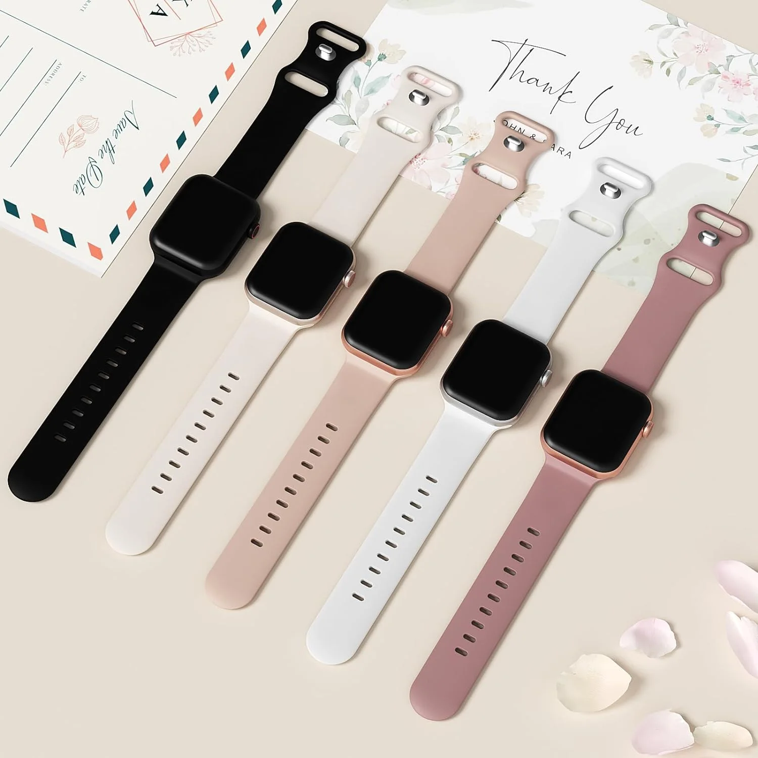 Band for apple watch straps 40mm 44mm 45mm 49mm 41mm 46mm 42mm silicone correa bracelet iwatch series 3 5 6 7 8 9 ultra 2 se 10