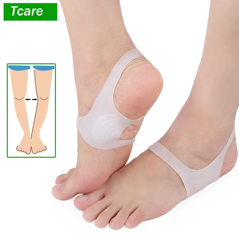 Tcare O-type Foot Correction Insoles Pads No Slip Shoes for Men and Women Silicone Orthopedic Insoles Foot Care Tool Pain Relief