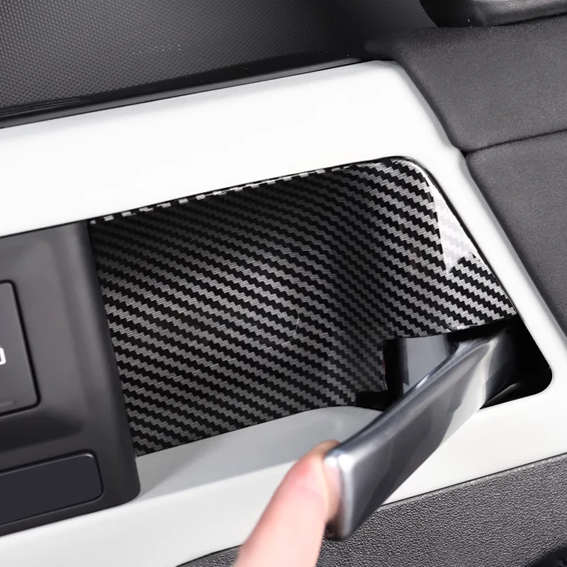 

ABS Carbon Fiber Black Car interior upgrades Door Bowl Sticker Inner Puller Decorative Decals For Land Rover Defender 90 110