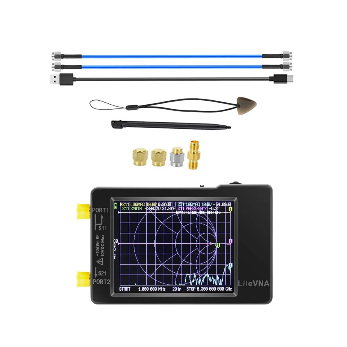 nanovna vector network analyzer litevna 28 screen display 50khz63 ghz antena 01