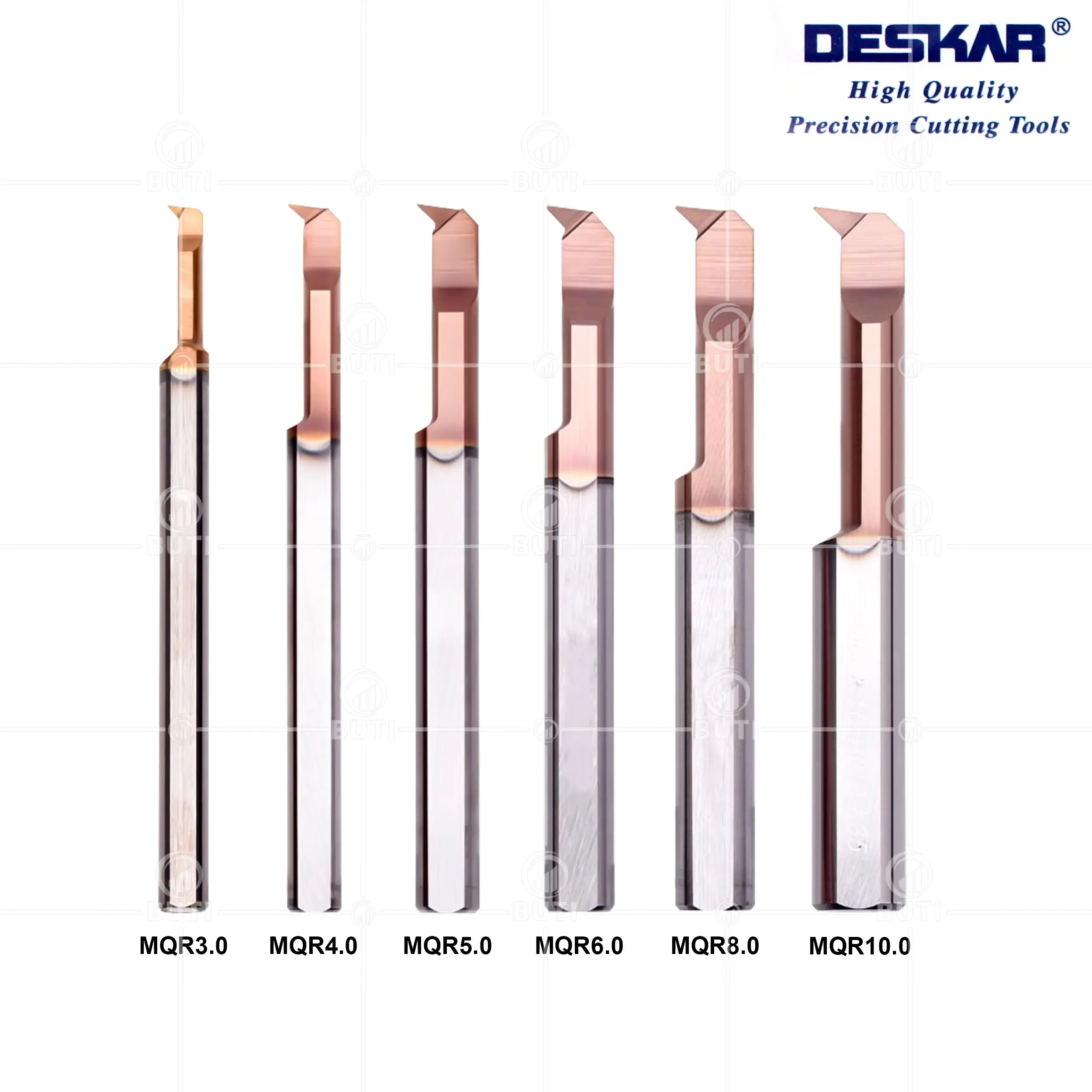 DESKAR 100% Original MQR Small Bore Boring Tool MQR3 R0.1 L15 Tungsten Steel Single Head Small Diameter Inner Hole Turning Tool