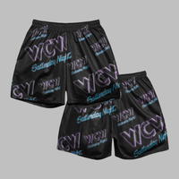 WCW Saturday Night Retro Mesh Shorts Men Women Kids Shorts Breathable Quick Dry Elastic Plus Size Casual Training Beach Shorts