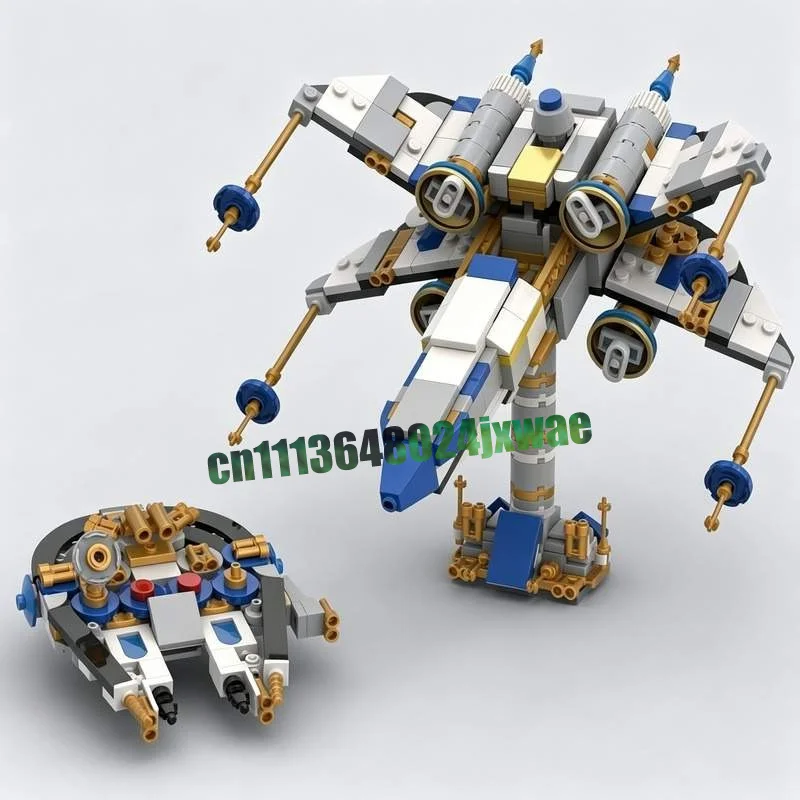 459PCS Alternative Build Space Fighter Building Blocks MOC Custom Sci-Fi Vehicle Assembly Puzzle Toy Gift Display Creative Brick