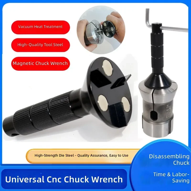 for Numerical Control Lathe Chuck Wrench 36 42 Universal Magnetic Chuck Disassembly Wrench 46 52 Chuck Removal Tool