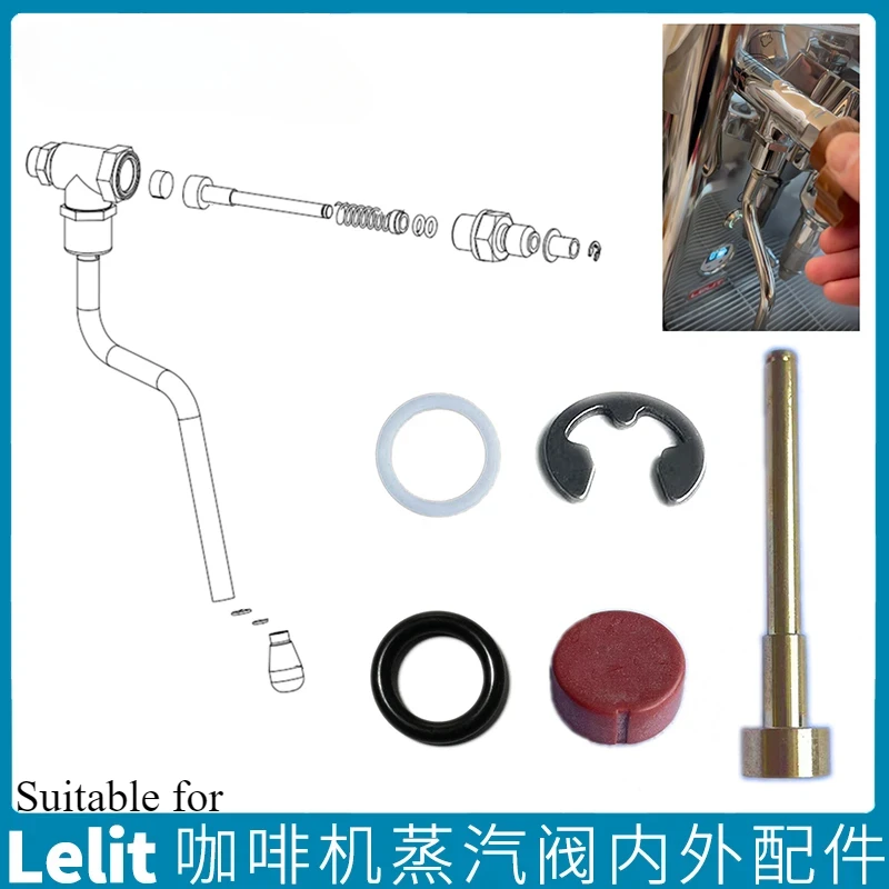 Suitable for Lelit Coffee Machine Steam Pipe, Seal Gasket, Three Hole Four Hole Nozzle Bearing Spring Accessories