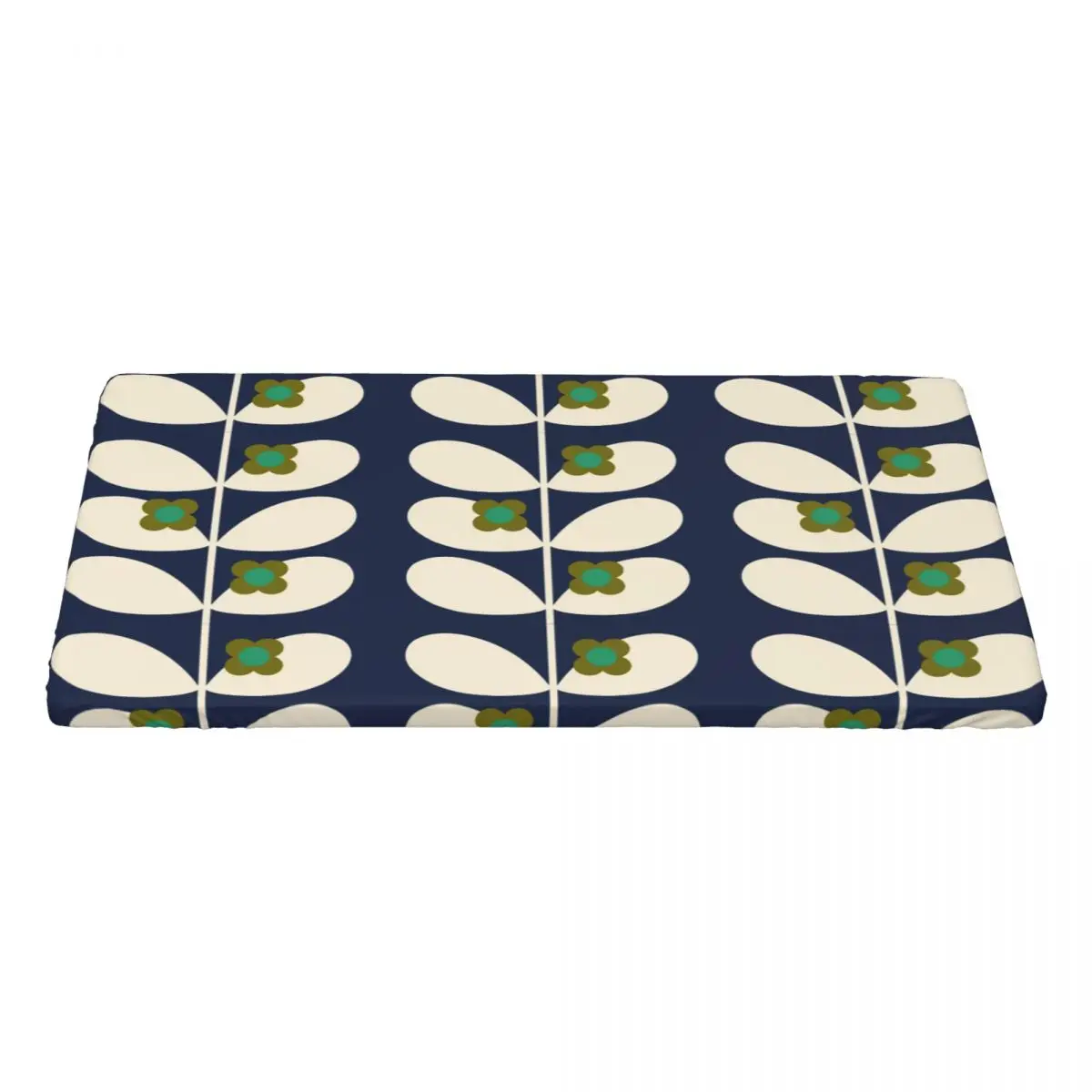 Custom Rectangular Waterproof Oil-Proof Print Wild Rose Stem Navy Orla Kiely Tablecloth Table Covers 4FT Fit Table Cloth