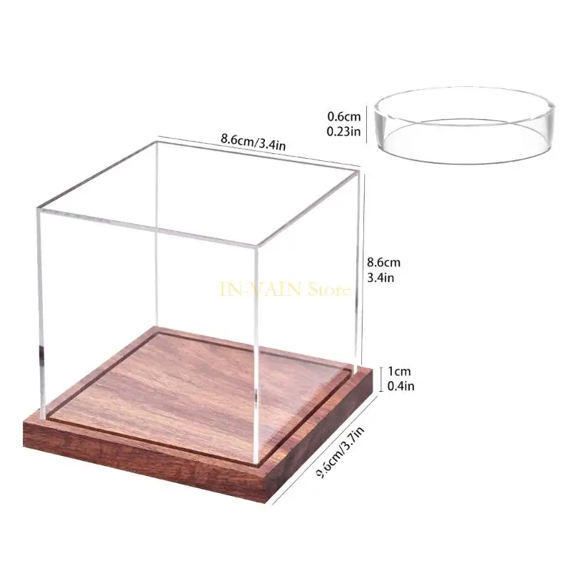M5TC Elegant Baseball Display Box with Base Portables Baseball Display Case