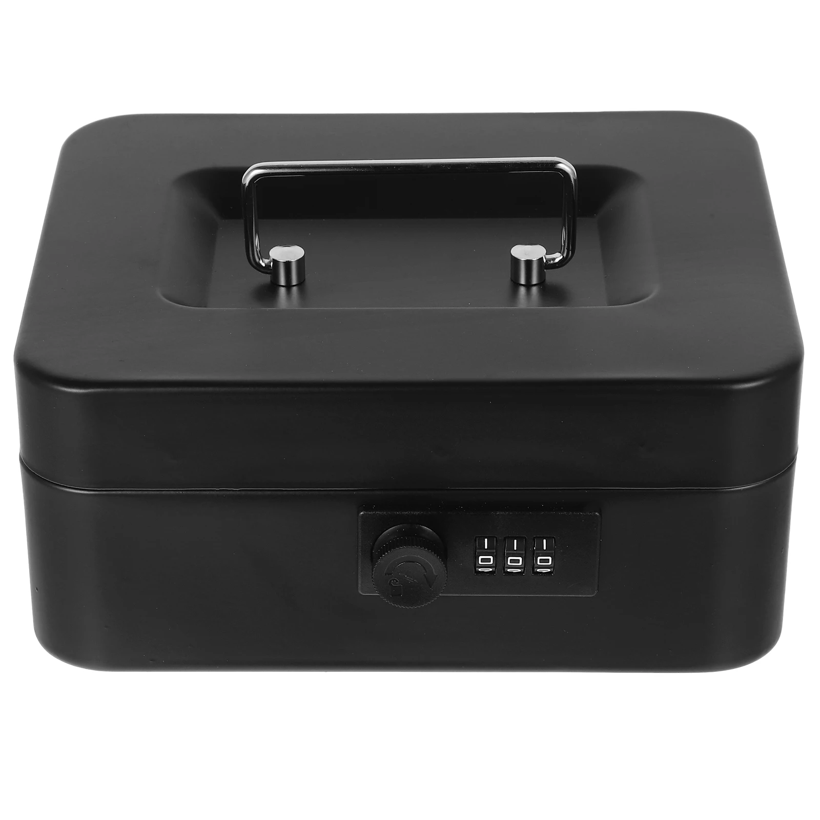 

Lockable Cash With Lock For Home Storage Organizer Box Coin Money Box Desktop Holder Metal Cash Box/