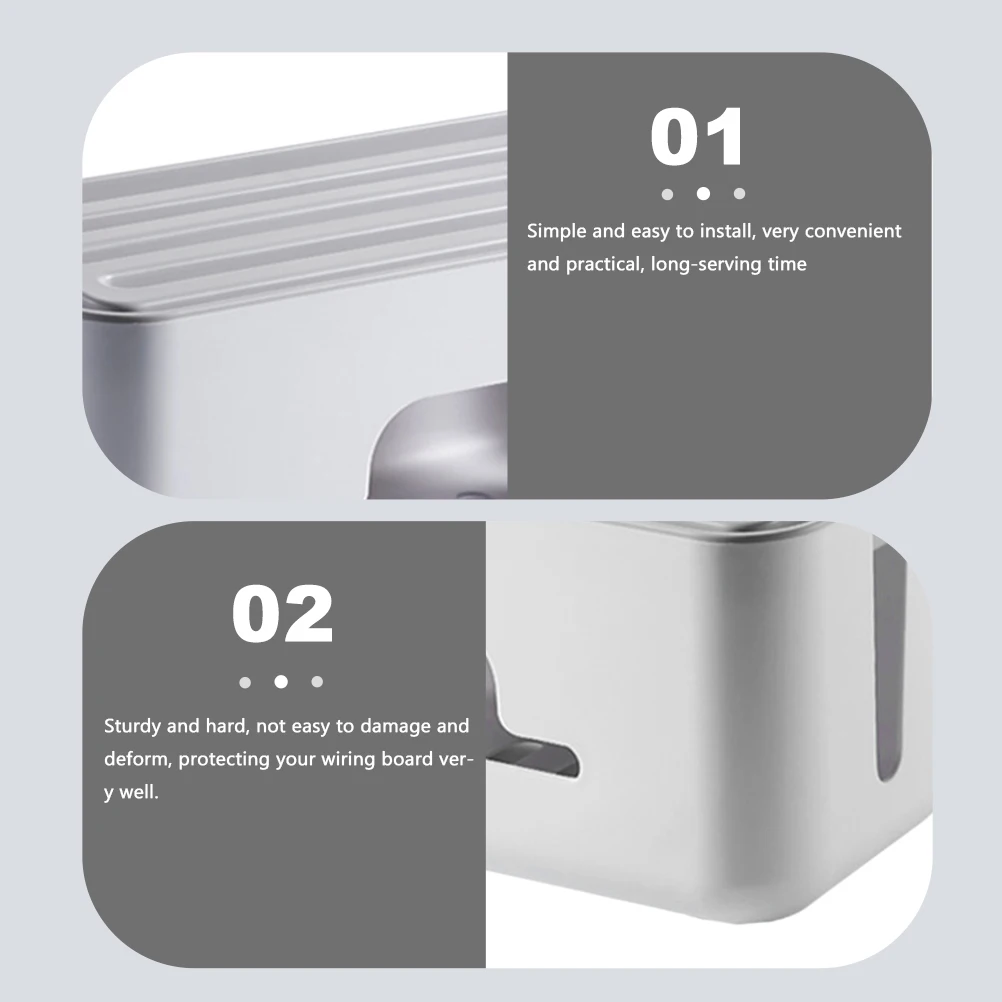 

Cable Storage Box Multi-Hole Power Line Manager Plastic Organizer Box for Home Living Room Office Kitchen Charging Cable Wire