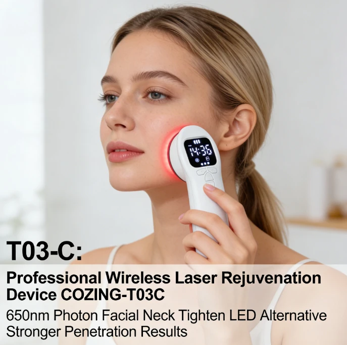 

Новинка 2026: Беспроводной лазерный косметологический аппарат 650 нм T03C Photon для подтяжки кожи лица, омоложения и удаления морщин и пигментных пятен в домашних условиях
