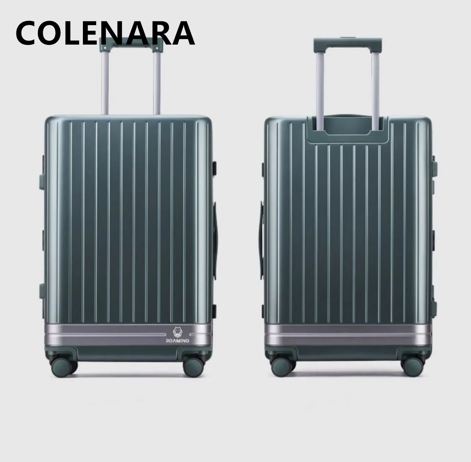 COLENARA-Bagagem De Viagem De Quadro De Alumínio, Mala De Rolamento Dos Homens, Roda Universal, Estojo Do Trole, 24 ", 20" Caixa De Embarque, 26"