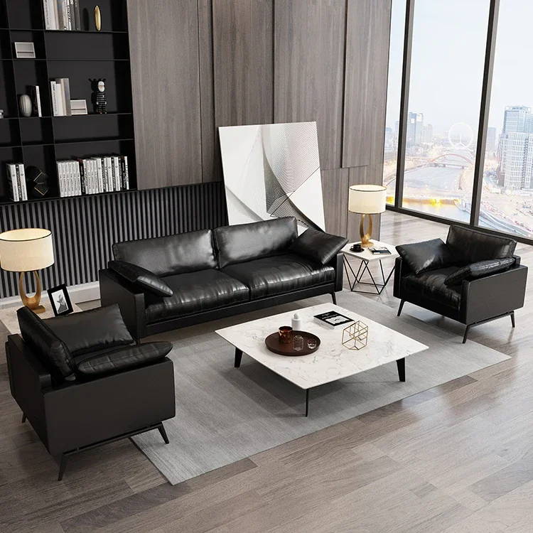 sinonis Commercial Furniture General Use And Synthetic Leather Material Office Sofa