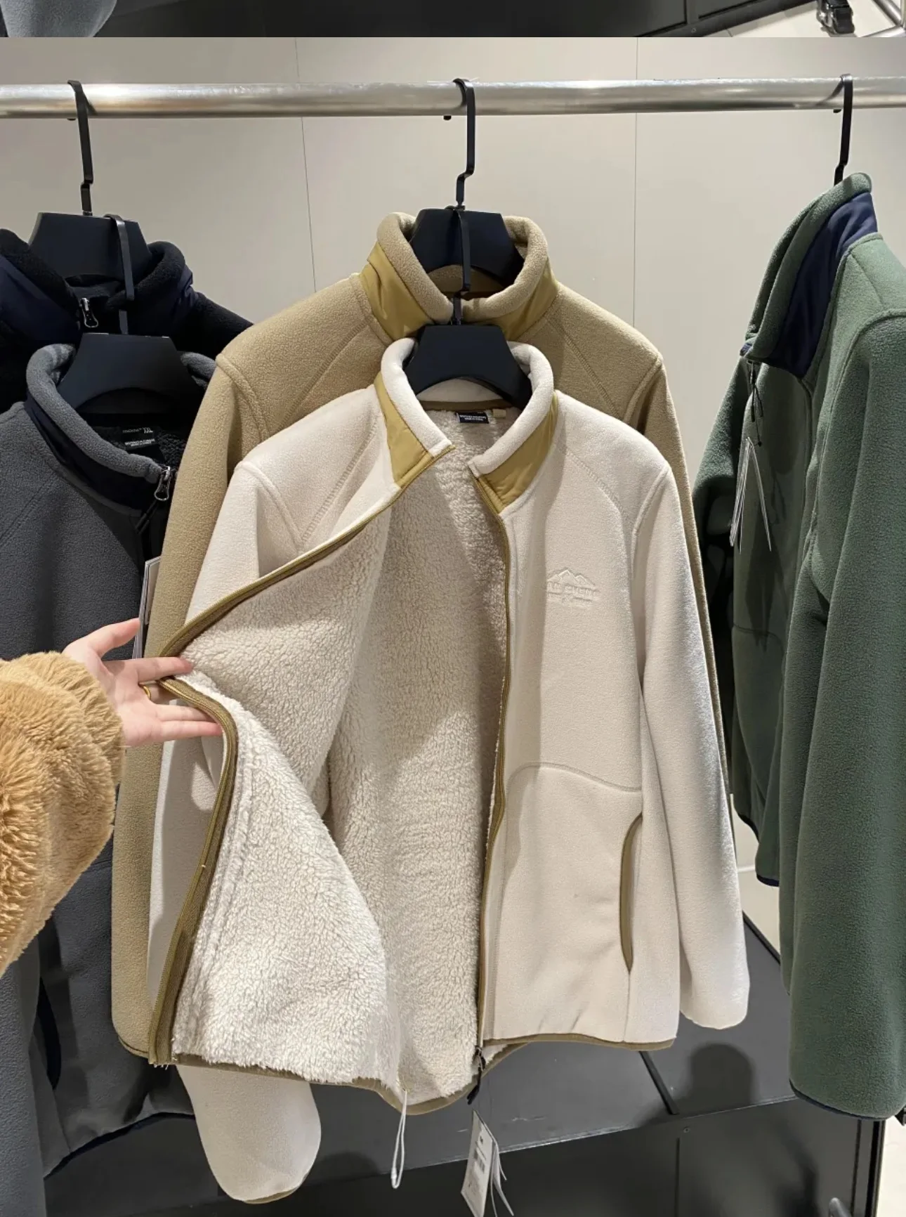 

Thiened воротник-стойка пара Sle Fce Jaet женское пальто повседневное свободное теплое пальто осень-зима Новое поступление застежка-молния