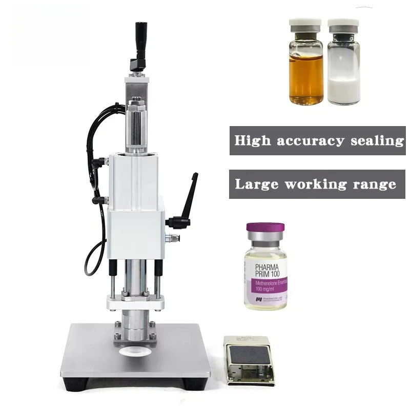 

Semi Automatic Glass Plastic Perfume Bottle Capping Machine, Vial Crimping Sealing Closing Machine