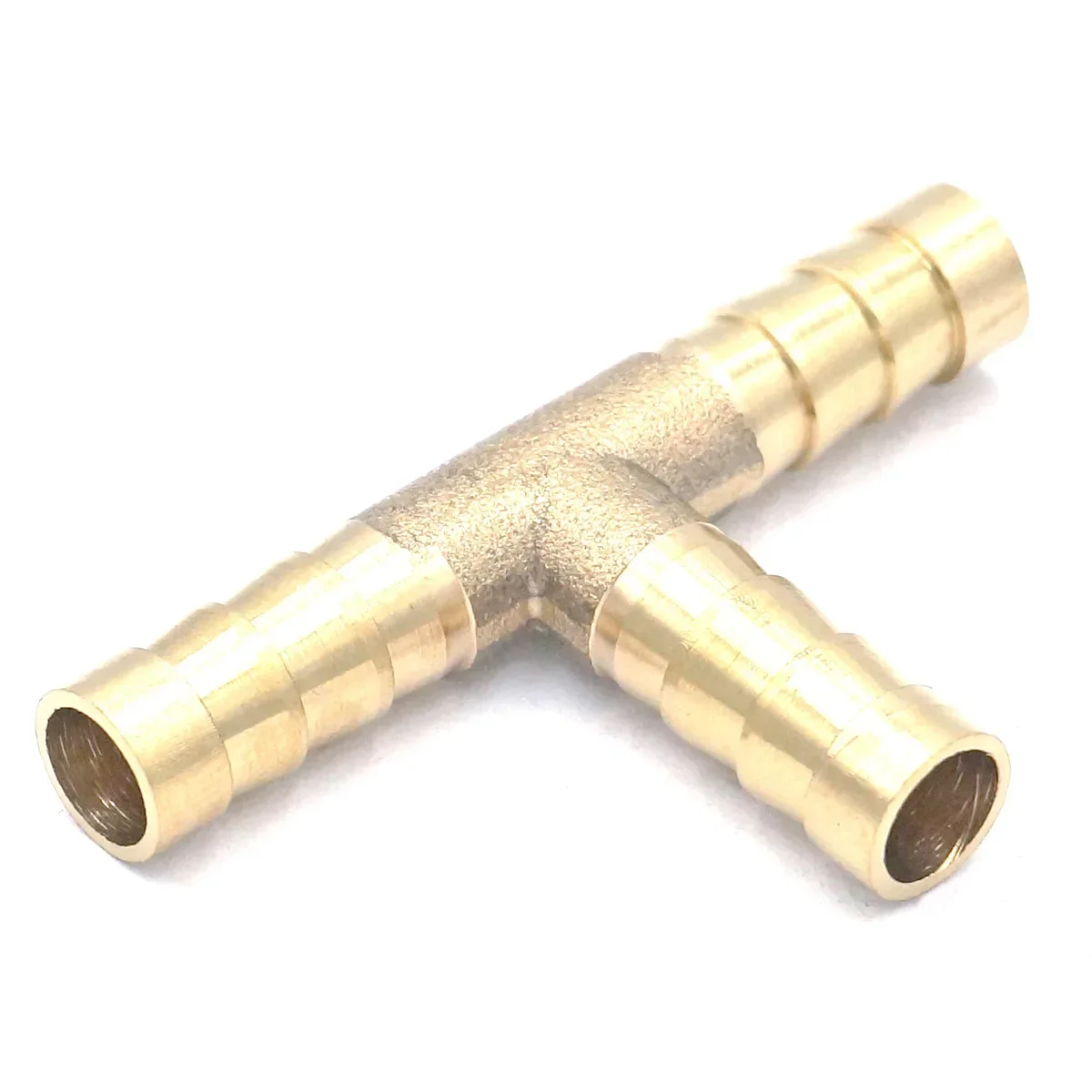 LOT 2 Fit For Hose I/D 3mm To 19mm Hose Barbed Equal Tee 3 Ways Brass Pipe Fittings Coupler