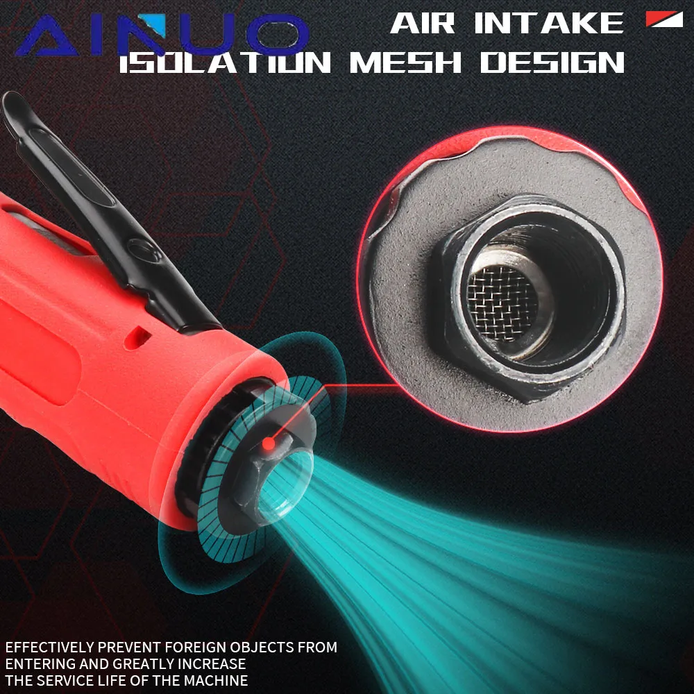 Air Angle Grinder 90 Degree Pneumatic Grinding Machine Mini Poratble Cut Off Polisher Mill Engraving Tool Set Rust Removal Tool