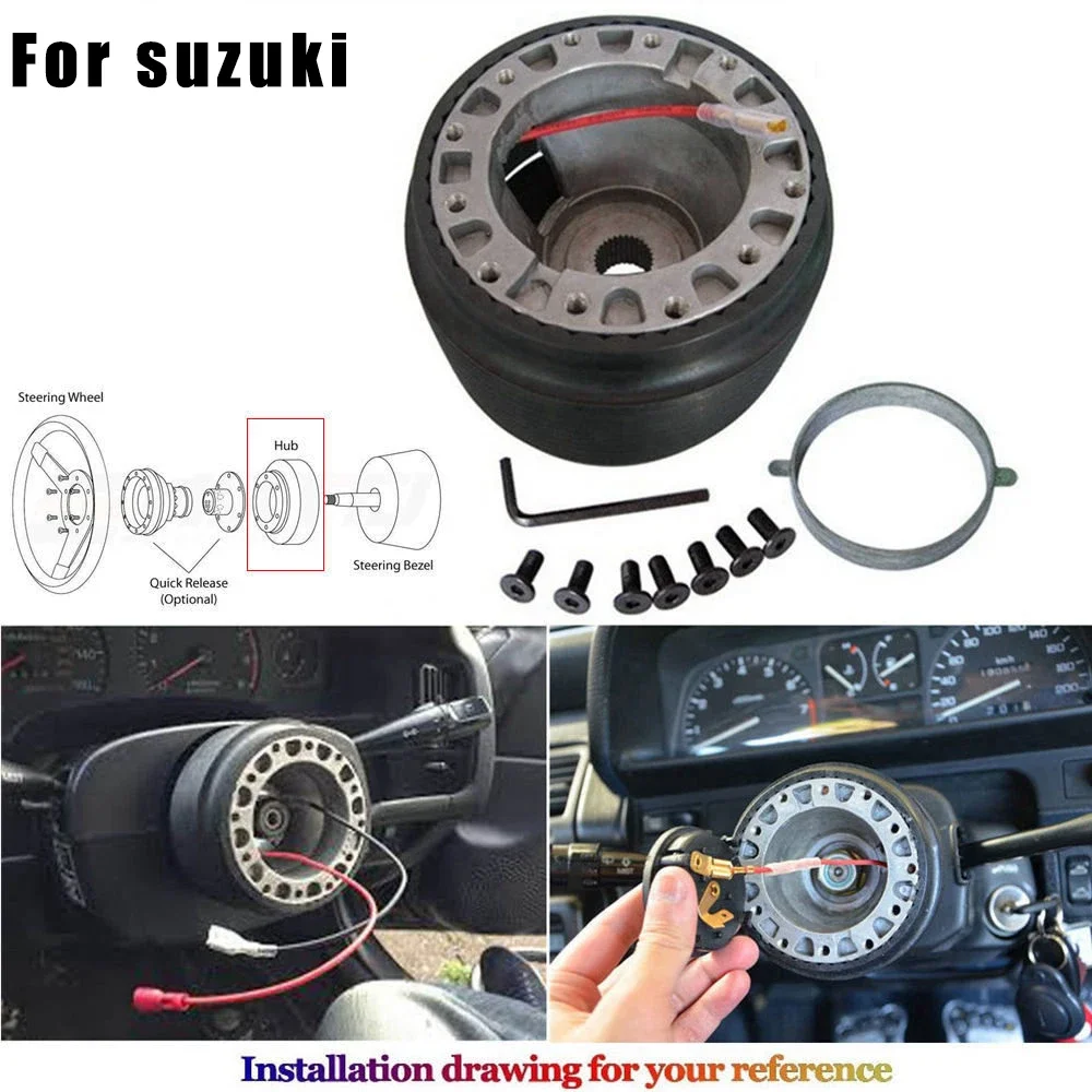For Suzuki Car Steering Wheel Hub Adapter Boss Kit racing steering wheel base adapter