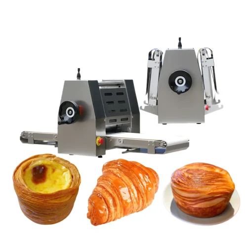 Automatic Croissant Bread Biscuits Bakery Dough Flat Sheeter Laminator Roller Machine