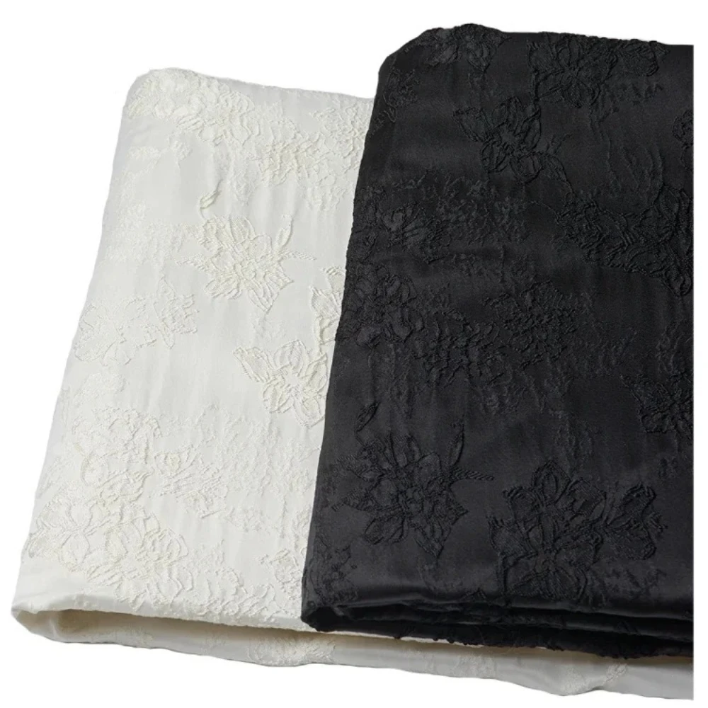 

Jacquard Fabric Dress with Dark Pattern High Set Cheongsam Spring and Summer Fashion Material for Diy Sewing by the Meter