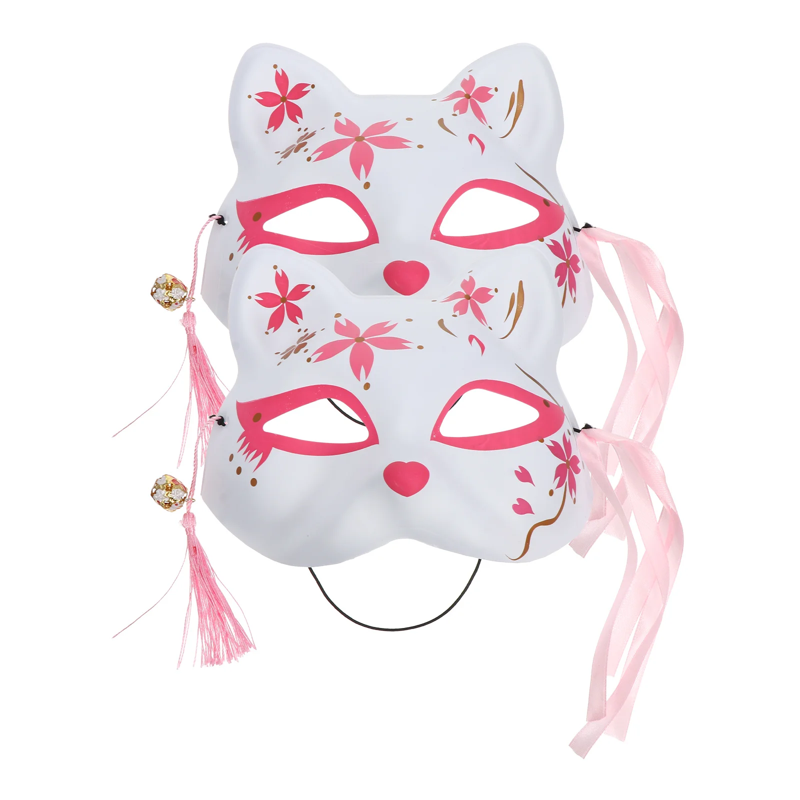 

2 Pcs Half Mask Halloween Half-face Masks Cosplay Costume Masquerade Prop Party