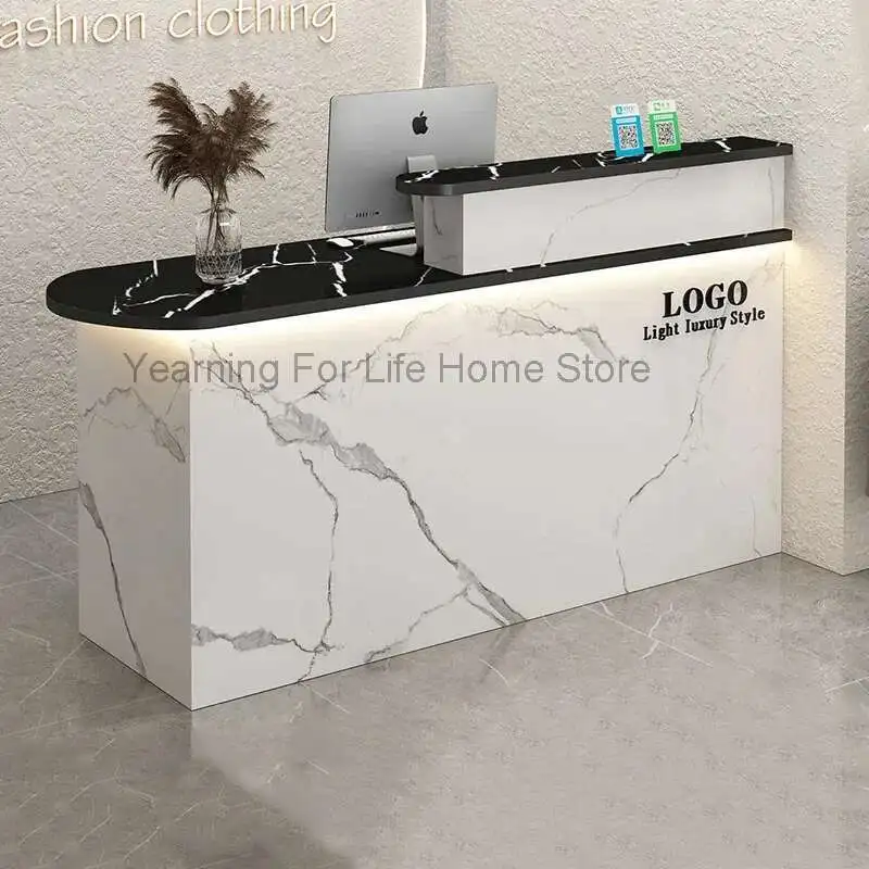 

Белые стильные стойки регистрации, угловой светильник, бар, офисная стойка регистрации, салон красоты, Mostrador, коммерческая мебель