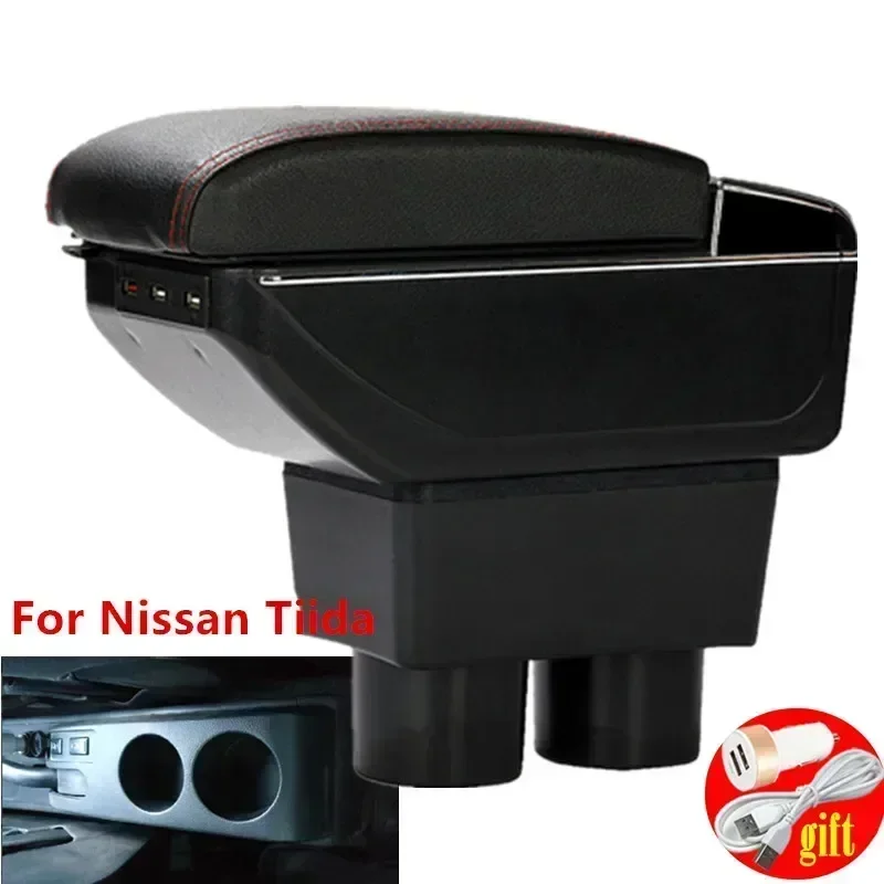 

Central armrest box For Nissan Tiida C11 Armrest For Nissan Sylphy Versa Tiida Latio Car Armrest box Interior Center Storage Box