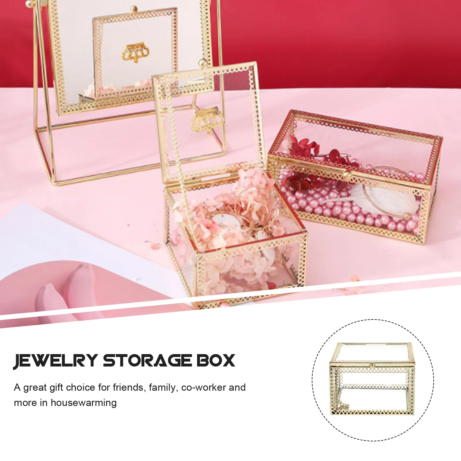 Geometrical Shaped Jewelry Organizer Exquisite Craftsmanship Long Service Life Desktop Adornment Gift for Friends