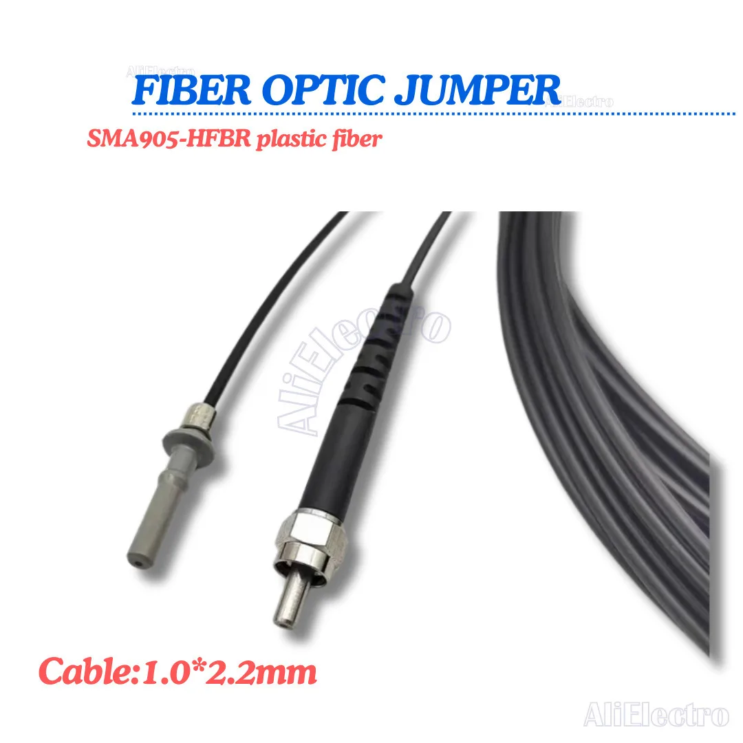 Fiber Optic Jumper SMA905-HFBR4503Z Connector 980/1000Um 1.0X2.2Mm Plastic Optical Fibre POF Patch Cords