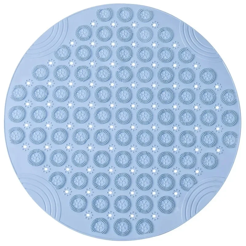 Quick-drying Suction Cup Pad Bathroom Foot Massage Mat Anti-slip Bath Mat Shower Room Water Drainage