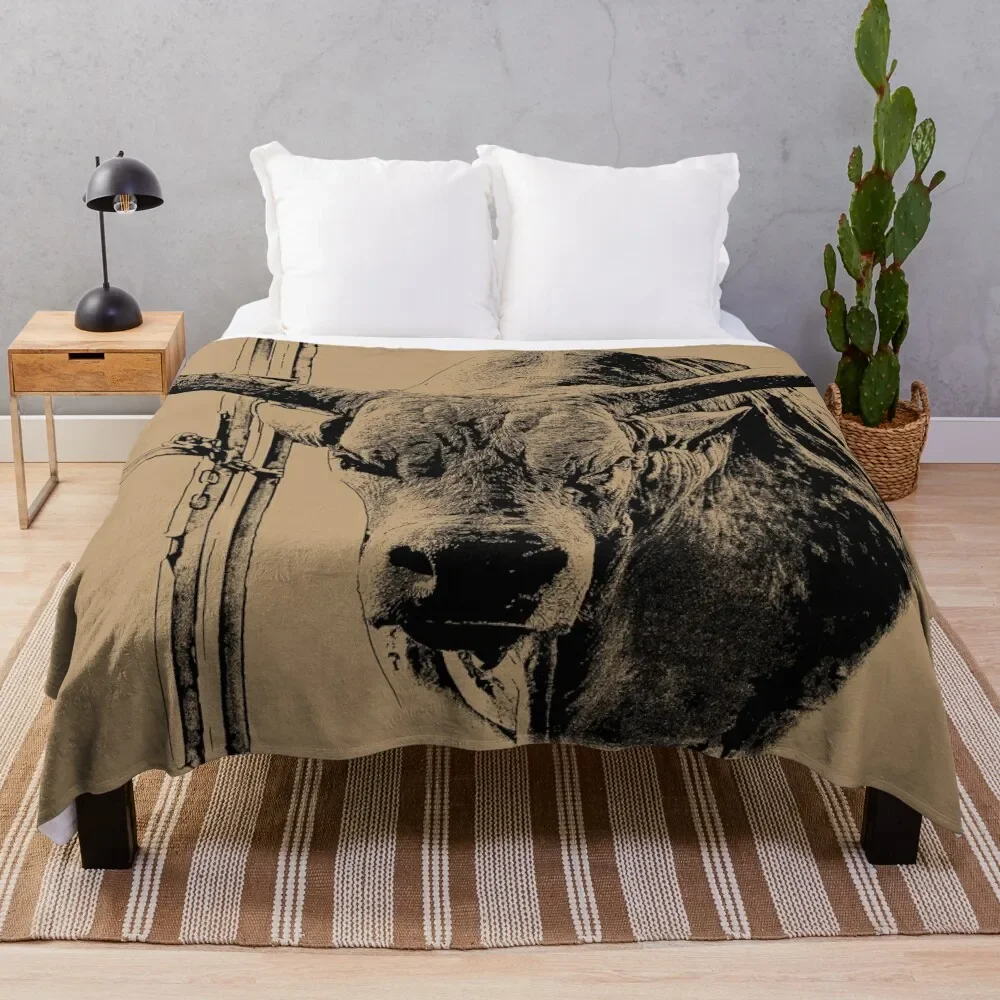 

RODEO BULL, DESIGNS FOR BULL RIDERS AND RODEO BULL FIGHTERS Throw Blanket Soft Warm Blanket Gift for Grandparents