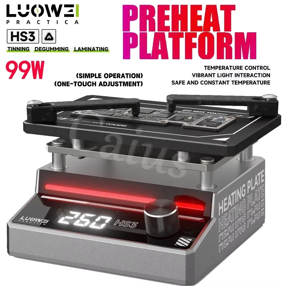 LUOWEI HS3 stacja podgrzewania warstwowa platforma podgrzewacza termostatyczna dla androida IPhoneX-16Pro Max narzędzie do naprawy chipów płyty głównej