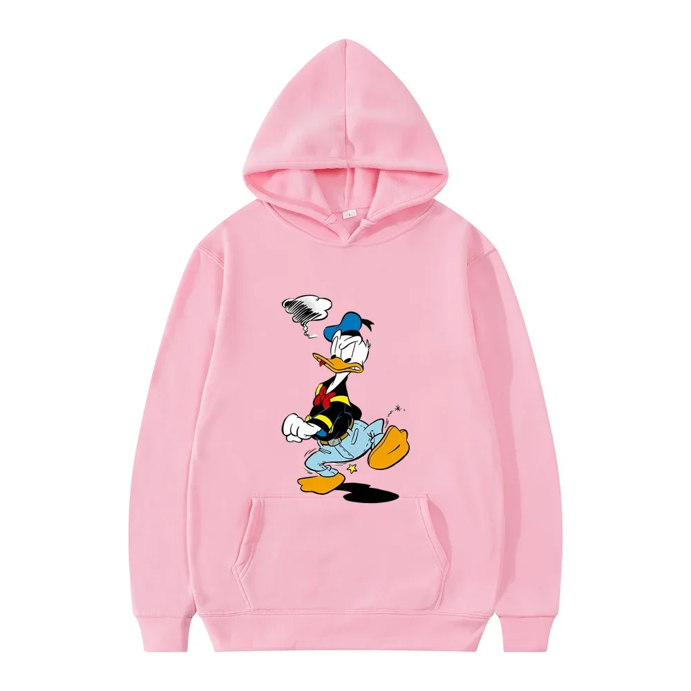 New Pattern Fun and Casual Disney Donald Duck Cartoon Anime Print Women's Hoodies Autumn and Winter Couple Clothes Hoodies