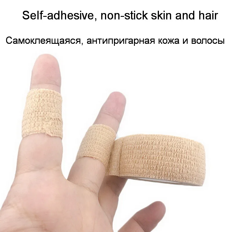 5 pezzi non tessuto Camo Wrap Tape benda elastica autoadesivo Sport Thumb Finger Tape vet Wrap Bandage Medical Scotch Camouflage