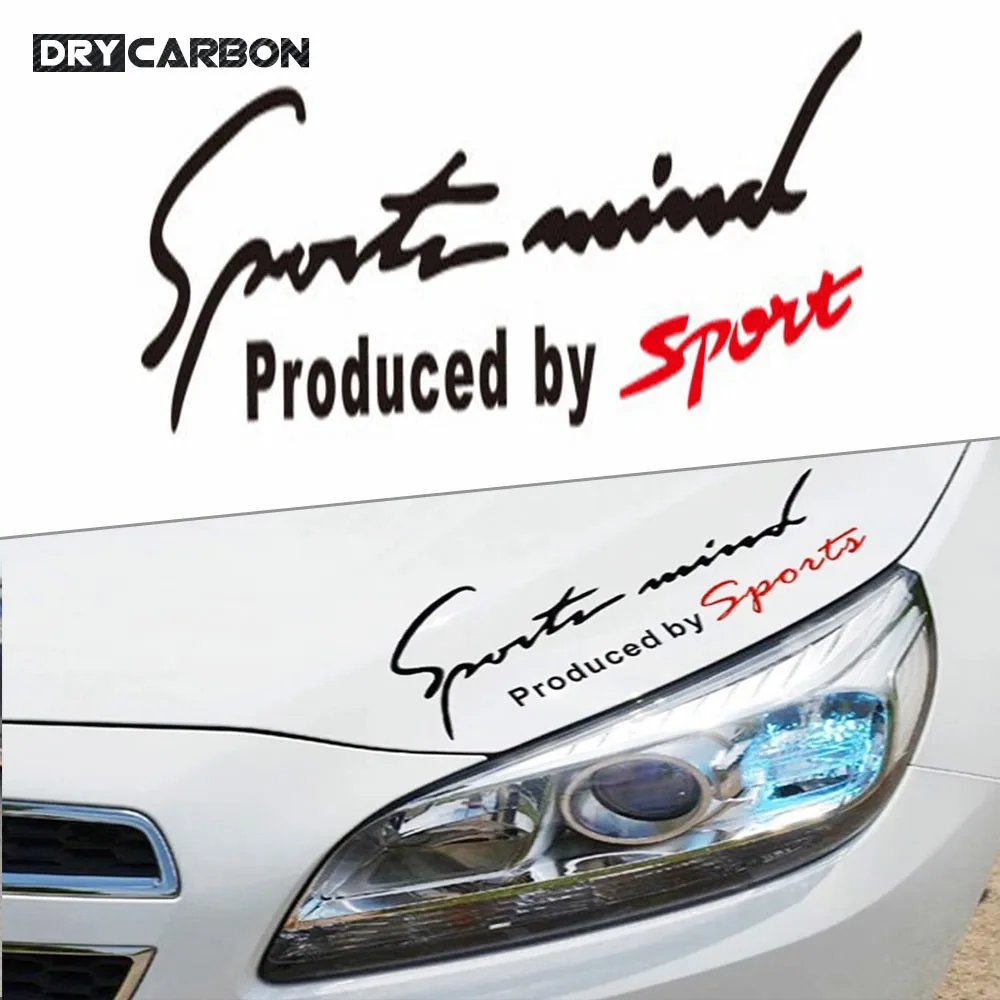 Sport Letter Car Stickers Emblem Badge Decal Auto Automobile Bonnet Sticker Car Styling for BMW for Benz for Audi Sport AMG 2Pcs