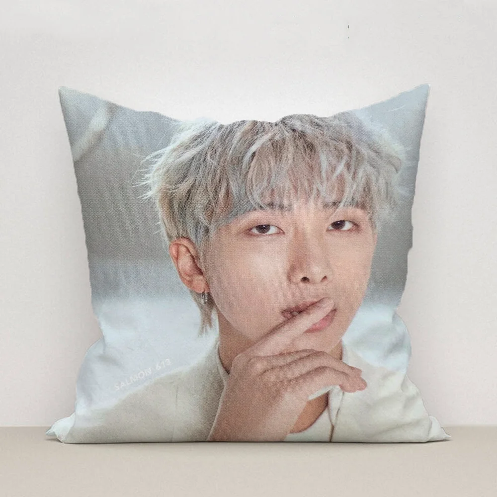 Kpop Star Bangtan Boys Decorative Pillows for Sofa Body Pillow Cover 45x45 Cushions Covers Cushion Cover 45*45 Car Decoration