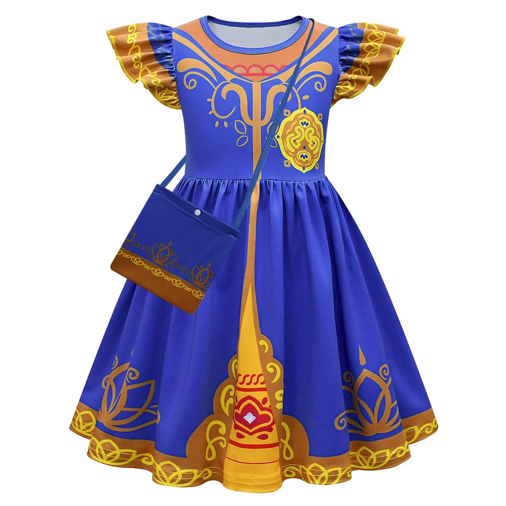 Kids Royal Cos Detective Mira Cosplay Costume Children Girls Dress Shirt Pants Bag Outfits Halloween Carnival Party Suit