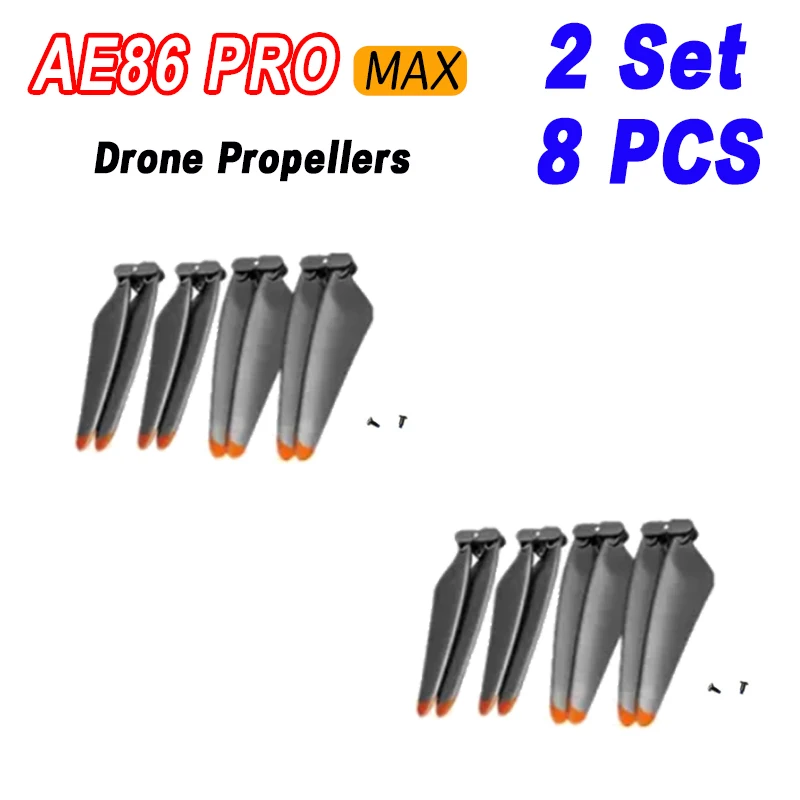 4PCS AE86 ProMax+ Drone Propellers AE86 Spare Paddles For AE86 ProMax 8k Aerial Brushless Drone Accessories Parts
