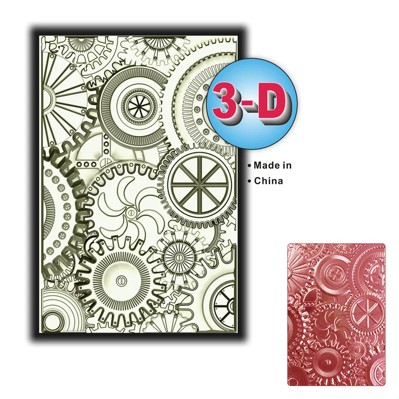 New 3-d Texture Fade Embossed Folder - Tim Holtz's Mechanics For Card Making Scrapbook Paper Diy Process Decorative Articles