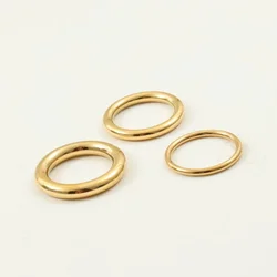 New Classic High End PVD Tarnish Free Fashion Minimalist Shiny Smooth Fold Wear Rings for Women Stainless Steel Jewelry Wholesal
